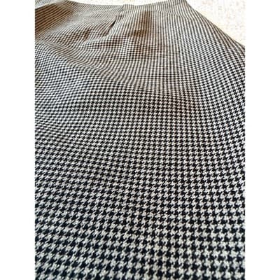 Old Navy Fully Lined Heritage Houndstooth Mini Skirt Black White Size Medium EUC - Thumbnail 9