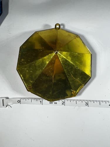 Vintage Jewel Brite Jewelbrite Decagon Diorama Plastic Reflecter Ornaments 2 Pc - Thumbnail 7