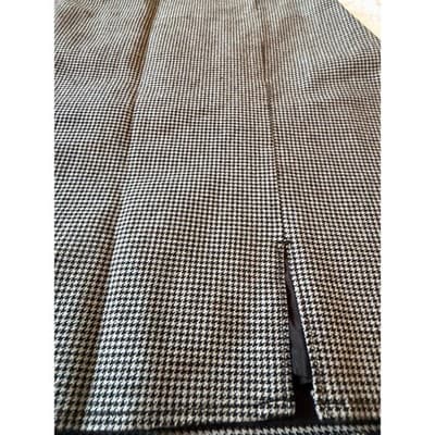 Old Navy Fully Lined Heritage Houndstooth Mini Skirt Black White Size Medium EUC - Thumbnail 4