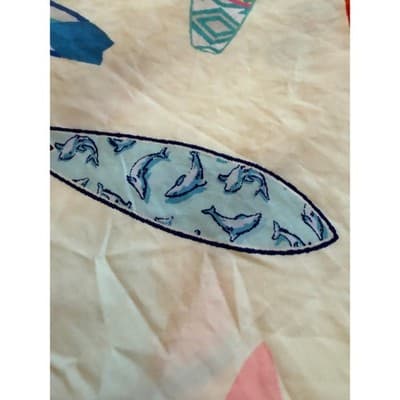 Spicy Tuna Hawaiian Shirt Surfboard Wave Print Button Up Short Sleeve Men L NWT - Thumbnail 12