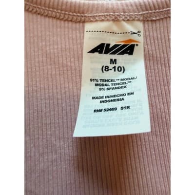 AVIA Women’s Wrap Front Long Sleeve Active Top Beige Ruched Stretch Size M NWT - Thumbnail 4