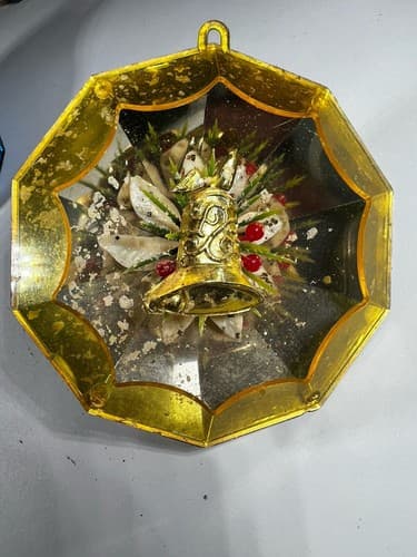 Vintage Jewel Brite Jewelbrite Decagon Diorama Plastic Reflecter Ornaments 2 Pc - Thumbnail 8