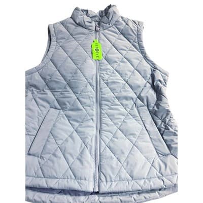 REPREVE Women’s Quilted Soft Sleeveless Vest Light Blue Gray Medium NWT - Thumbnail 2