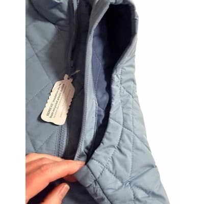 REPREVE Women’s Quilted Soft Sleeveless Vest Light Blue Gray Medium NWT - Thumbnail 4