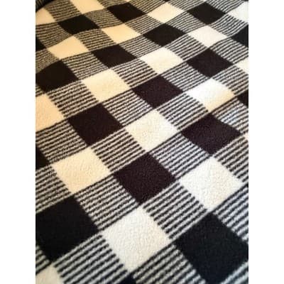 Rider Woman's Button Up Fleece Buffalo Plaid Long Sleeve Shirt Black XXL - Thumbnail 6