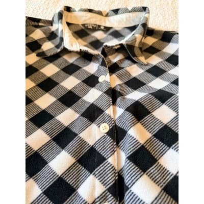 Rider Woman's Button Up Fleece Buffalo Plaid Long Sleeve Shirt Black XXL - Thumbnail 12