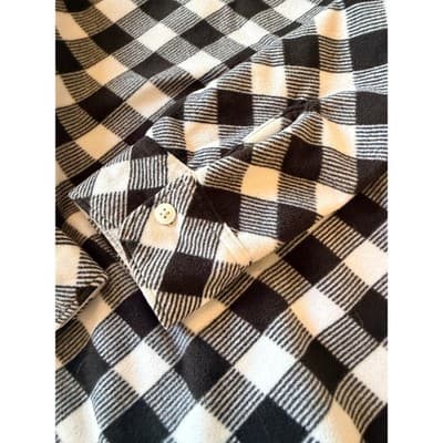 Rider Woman's Button Up Fleece Buffalo Plaid Long Sleeve Shirt Black XXL - Thumbnail 10
