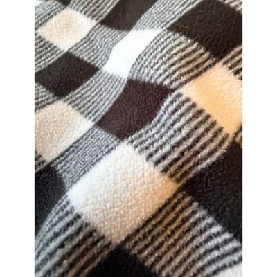 Rider Woman's Button Up Fleece Buffalo Plaid Long Sleeve Shirt Black XXL - Thumbnail 8