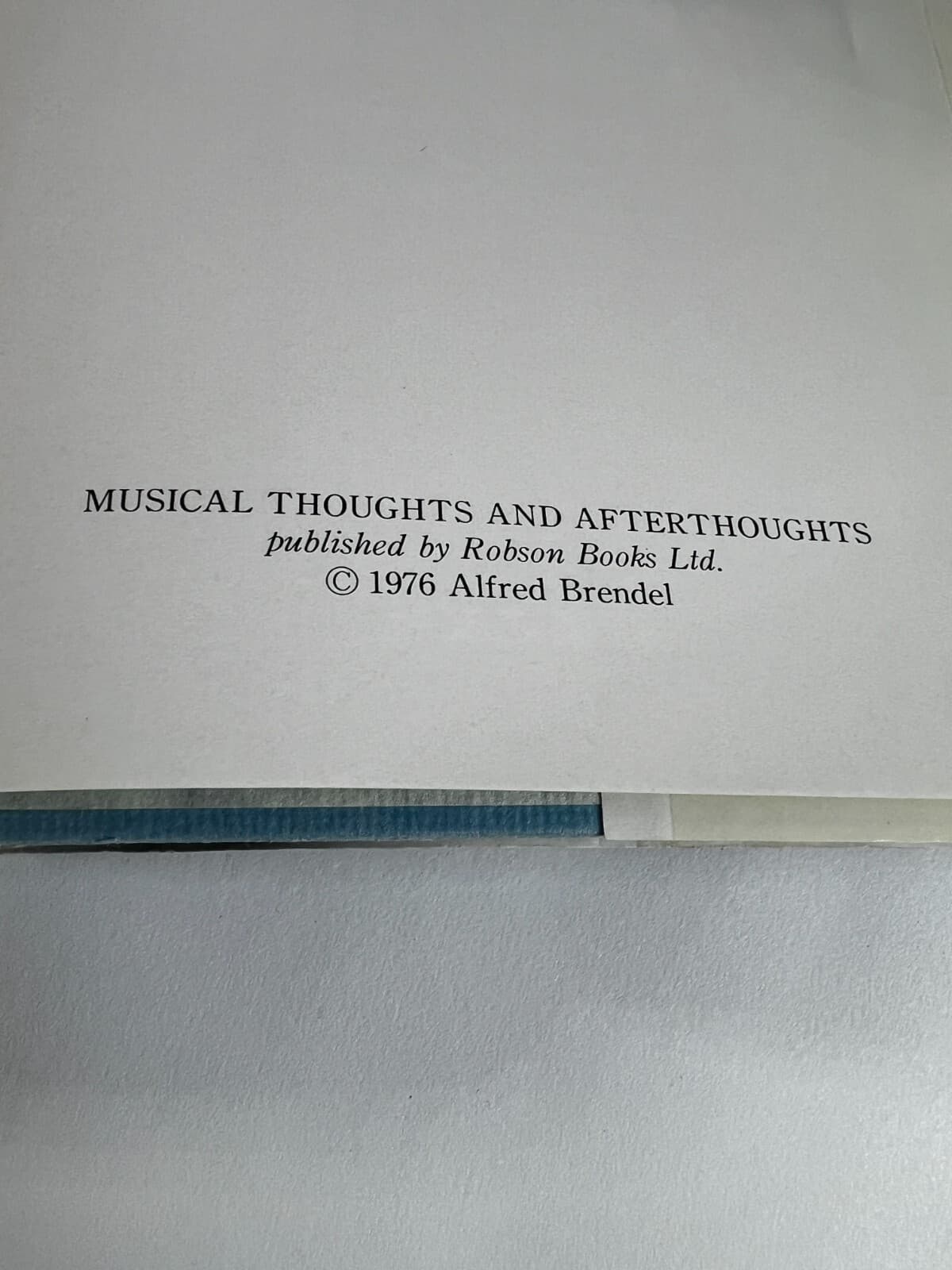 Alfred Brendel Musical Thoughts and Afterthoughts Music Book 1976 Japan - Thumbnail 4