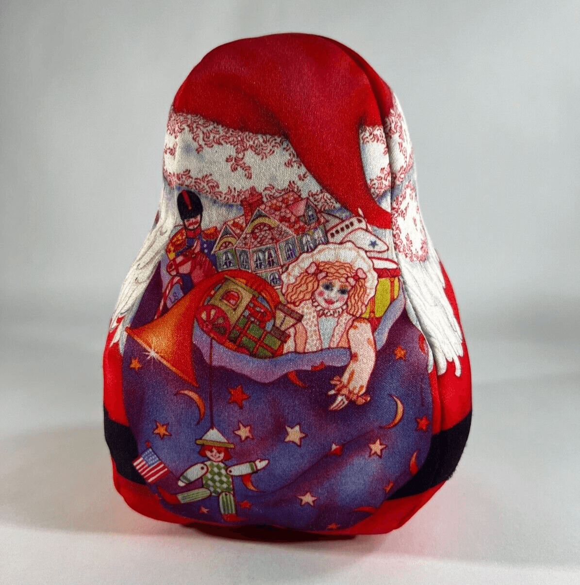 Vintage Stuffed Hallmark Santa Fabric Doll Toy 6.5" Christmas Holiday Decor - Thumbnail 3