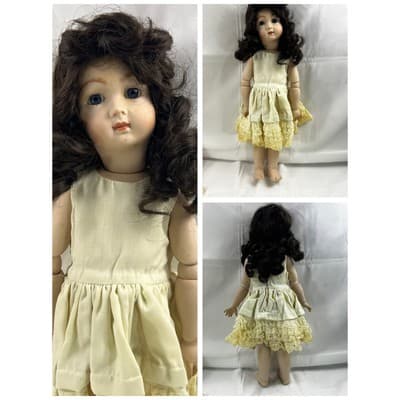 RARE Montastiers & Perier Marked Doll Full Body Porcelain Bisque Ball Jointed - Thumbnail 7