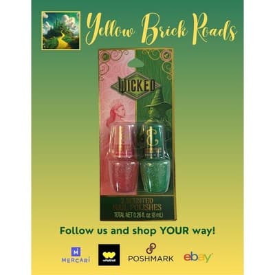 Wicked Scented Fingernail Nail Polish Good Bad Witch 2 Pink Green NEW - Thumbnail 4