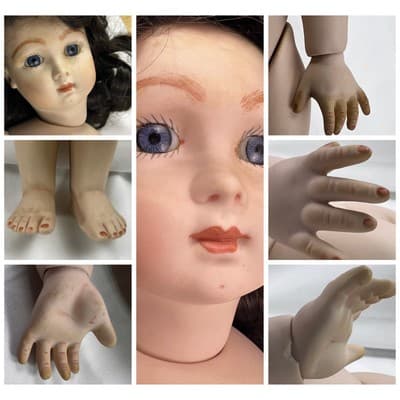 RARE Montastiers & Perier Marked Doll Full Body Porcelain Bisque Ball Jointed - Thumbnail 8