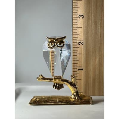 Crystal Owl Collectible Figurine Gold - Thumbnail 9