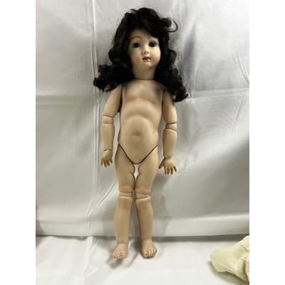 RARE Montastiers & Perier Marked Doll Full Body Porcelain Bisque Ball Jointed - Thumbnail 4