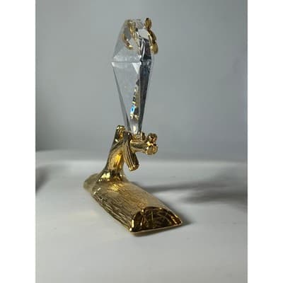 Crystal Owl Collectible Figurine Gold - Thumbnail 5
