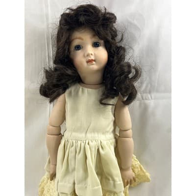RARE Montastiers & Perier Marked Doll Full Body Porcelain Bisque Ball Jointed - Thumbnail 2