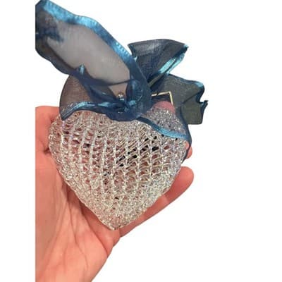 Glass Heart Christmas Ornament IOB - Thumbnail 3