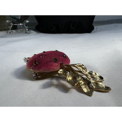 Vintage Radish Turnip Brooch Pin Multicolor Rhinestones Statement Jewelry RARE - Thumbnail 17
