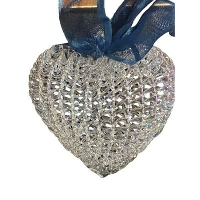 Glass Heart Christmas Ornament IOB - Thumbnail 2