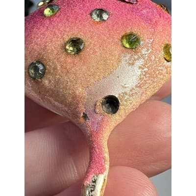 Vintage Radish Turnip Brooch Pin Multicolor Rhinestones Statement Jewelry RARE - Thumbnail 7