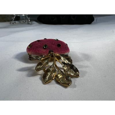 Vintage Radish Turnip Brooch Pin Multicolor Rhinestones Statement Jewelry RARE - Thumbnail 18