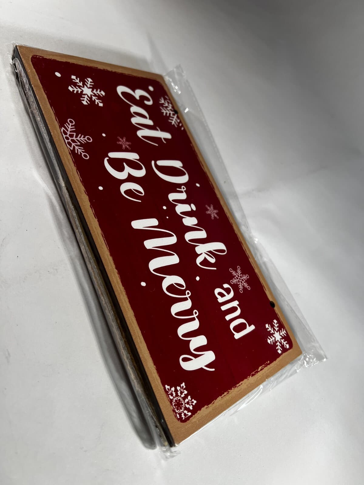 Christmas Decor Wooden Signs Set of 2 Cookies Milk Served Nighty Eat Drink Merry - Thumbnail 4