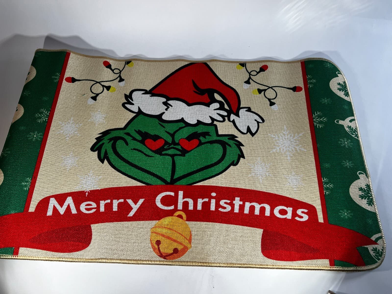 Grinch Christmas Doormat Outdoor Rubber Back 29x17 NEW Holiday Decor - Thumbnail 3