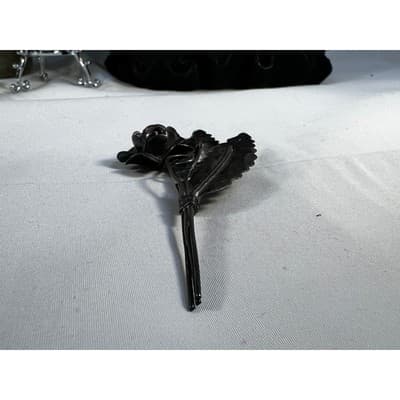 Vintage Jewelry Floral Leaves Flower Sterling Silver Brooch Pin 4" Art Deco - Thumbnail 19