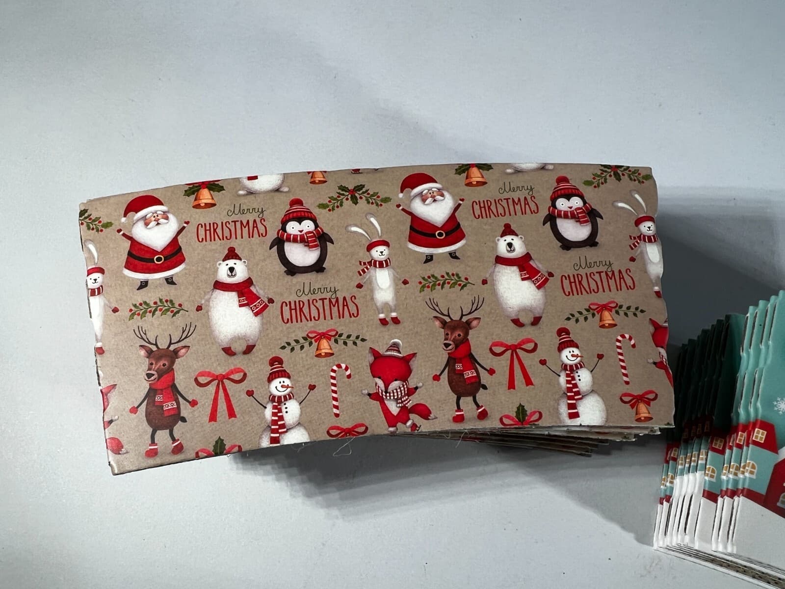 Holiday Christmas Party Coffee Cup Sleeves 60 Count Santa Reindeer Snowman NEW - Thumbnail 5