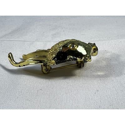 Vintage Jewelry Gold Tone Angelfish Brooch Pin 2.5" - Thumbnail 18