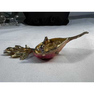 Vintage Radish Turnip Brooch Pin Multicolor Rhinestones Statement Jewelry RARE - Thumbnail 19