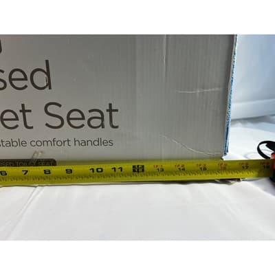 New Locking Raised Toilet Seat Equate IOB Adjustable Comfort Handles Homehealth - Thumbnail 15