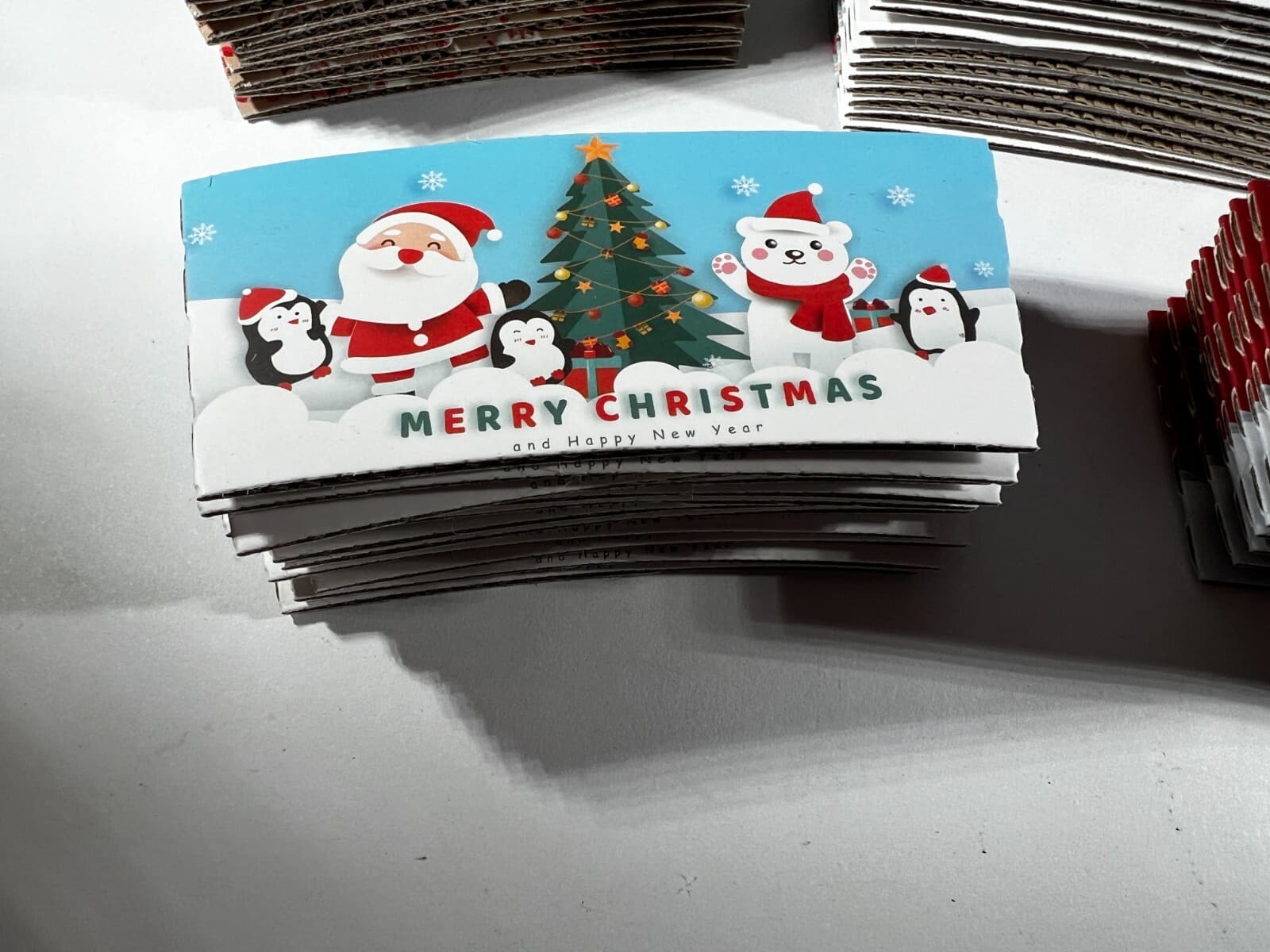 Holiday Christmas Party Coffee Cup Sleeves 60 Count Santa Reindeer Snowman NEW - Thumbnail 9