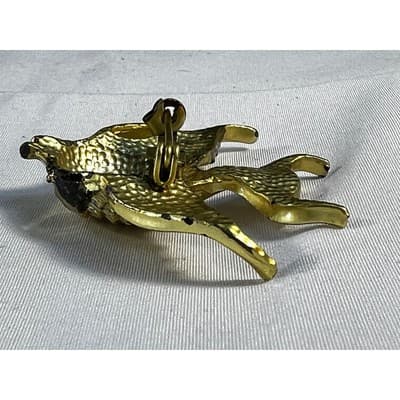 Vintage Jewelry Gold Tone Angelfish Brooch Pin 2.5" - Thumbnail 21