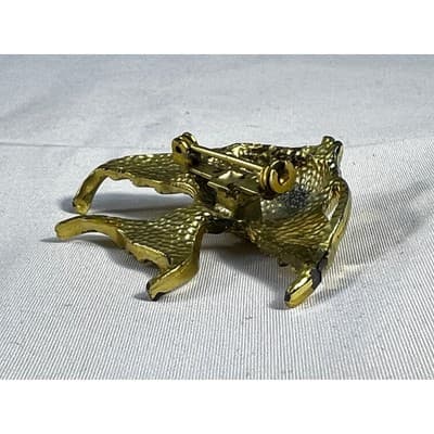 Vintage Jewelry Gold Tone Angelfish Brooch Pin 2.5" - Thumbnail 24