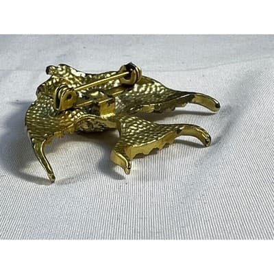 Vintage Jewelry Gold Tone Angelfish Brooch Pin 2.5" - Thumbnail 22
