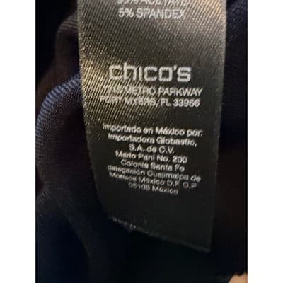 Chico’s Women's Cold Shoulder Cut Outs Boat Neckline Long Sleeves Top Black S - Thumbnail 8