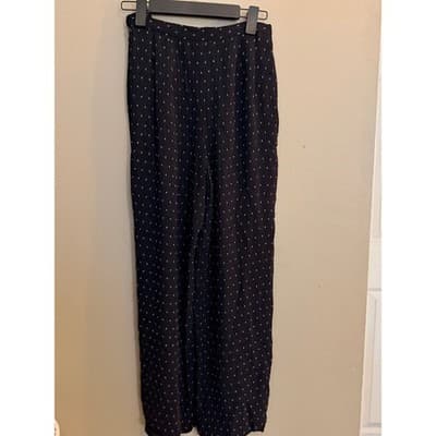 Ann Taylor Black Polka Dot Wide Leg Pants Elastic Waist Pull On Women’s 4 EUC - Thumbnail 9