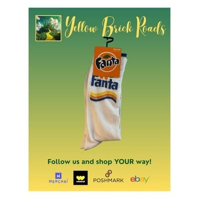 NEW Fanta Orange Soda Novelty Socks - Thumbnail 3