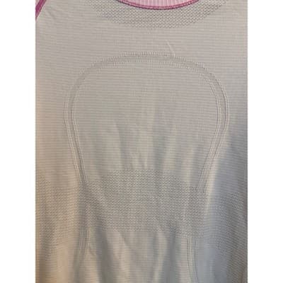 Lululemon Swiftly Tech Short Sleeve Shirt White Pink Athletic Top Women’s S EUC - Thumbnail 3