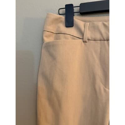 Ann Taylor Khaki Dress Pants Women’s Size 4 Straight Leg Office Slacks - Thumbnail 6