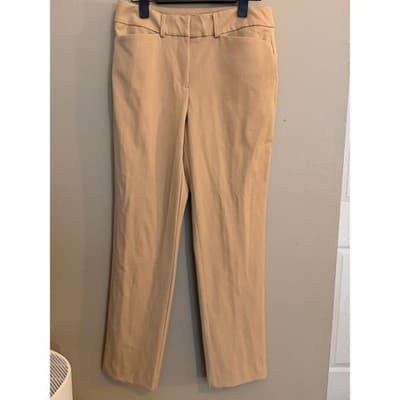 Ann Taylor Khaki Dress Pants Women’s Size 4 Straight Leg Office Slacks - Thumbnail 2