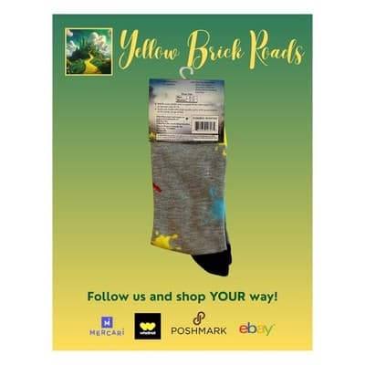 NEW Bob Ross Happy Novelty Socks - Thumbnail 4