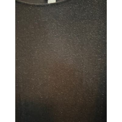 H&M Women's Jersey Crepe Puff Short Sleeve Boat Neck Blouse Black Small NWOT - Thumbnail 7