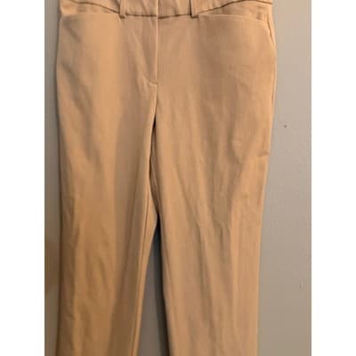 Ann Taylor Khaki Dress Pants Women’s Size 4 Straight Leg Office Slacks - Thumbnail 3