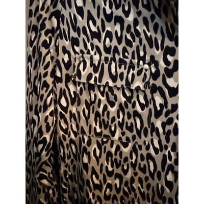 Dana Buchman Leopard Print Women’s Small Button Front Long Sleeve Top EUC - Thumbnail 8