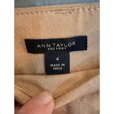 Ann Taylor Khaki Dress Pants Women’s Size 4 Straight Leg Office Slacks - Thumbnail 8
