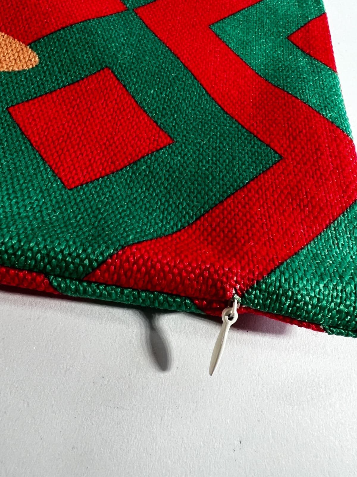Christmas Pillow Cover Zipper Canvas Fabric Holiday Square Snowman Green Red NEW - Thumbnail 3