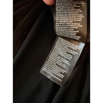 H&M Women's Jersey Crepe Puff Short Sleeve Boat Neck Blouse Black Small NWOT - Thumbnail 16